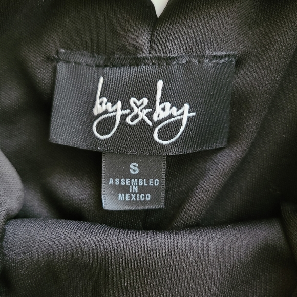 By&By Ruched Cocktail Mini Black Dress - Picture 5 of 5